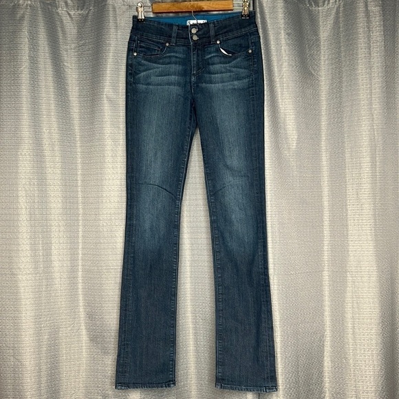 PAIGE HIDDEN HILLS STRAIGHT BLUE JEANS SIZE 26 - Picture 1 of 8